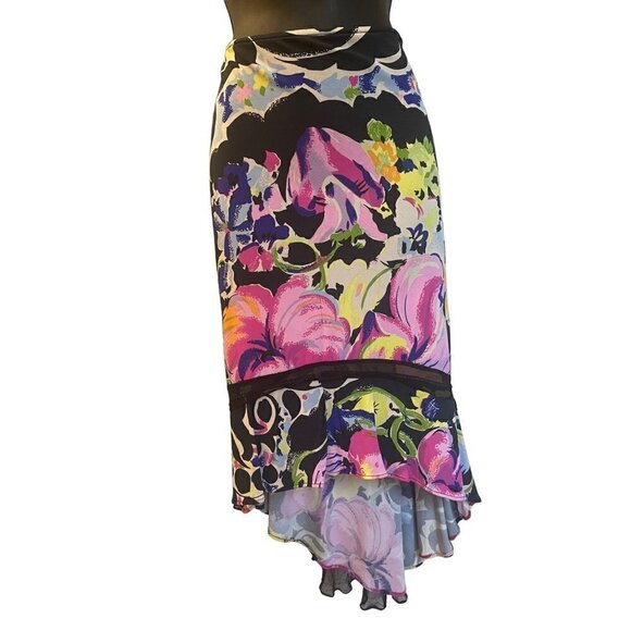 Yigal Azrouel women’s skirt small  high low hem  100% Silk - Picture 1 of 5